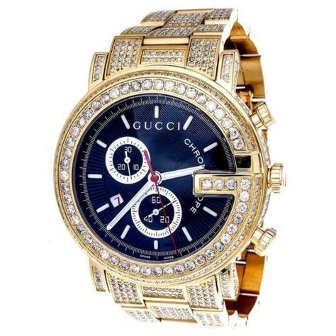 relojes hombre gucci|men's gucci watch diamond bezel.